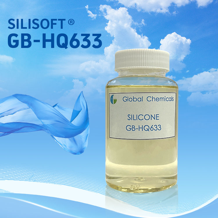 Bloque de silicona suave SILISOFT GB-HQ633 de bajo amarilleo, utilizado para tejidos de fibra química, con un efecto súper suave