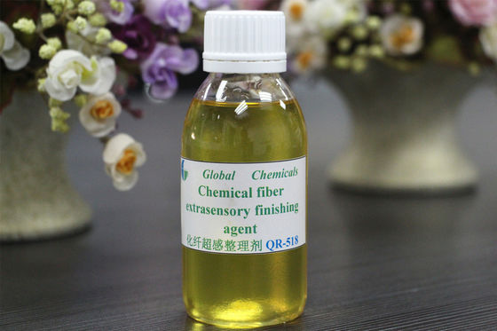Agente de acabado extrasensorial de silicona de fibra química de bloque de baja amarillez QR - 518