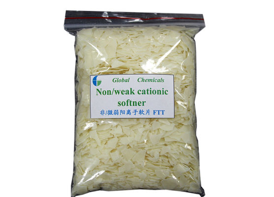 No-oniónicos / suavizantes catiónicos débiles flocos suavizantes de alto rendimiento para textiles