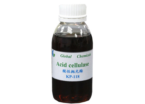 Biopolishing Acid Cellulase Enzyme KP - 118 Alta eficiencia para el lavado de tejidos de denim