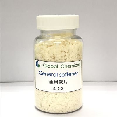 Soluble en agua caliente, suavizante catiónico débil, flocos 4D-X para lavandería, amarillo pálido