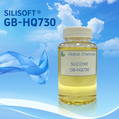 Silicona sedosa SILISOFT GB-HQ730 utilizada para el acabado suave y suave de fibras naturales, fibras sintéticas y sus mezclas