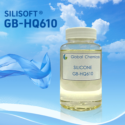 Bloque de silicona lisa y suave SILISOFT GB-HQ610 utilizado para tejidos de algodón y sus tejidos mezclados, también para tejidos de licra, con excelente suavidad y efecto suave