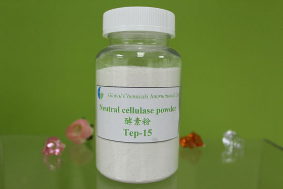 Polvo de celulosa neutra por enzimas textiles para tejidos de denim