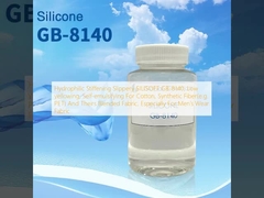 SILISOFT GB-8140, baja amarillez, autoemulsificante para algodón, fibra sintética (por ejemplo, PET) y sus tejidos mezclados, especialmente para hombres