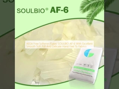 Flakes de suavizante libre de AEEA SOULBIO AF-6 con excelente suave suave y delicada sensación de mano a las telas