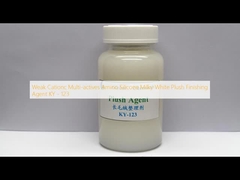 Agente de acabado de poliactivos catiónicos débiles Amino Silicón Blanco Lechoso Plush KY - 123