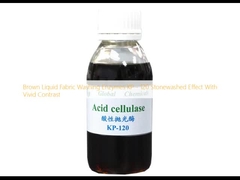 Enzimas de lavado de tejido líquido marrón KP - 120 Efecto de lavado de piedra con contraste vivo