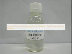 Copolímero de silicona de bloque liso HQ-198 Polímeros orgánicos de silicona de varios bloques