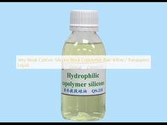 Copolímero de bloque de silicona catiónica muy débil de color amarillo pálido / líquido transparente