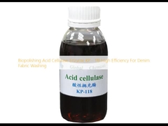 Biopolishing Acid Cellulase Enzyme KP - 118 Alta eficiencia para el lavado de tejidos de denim